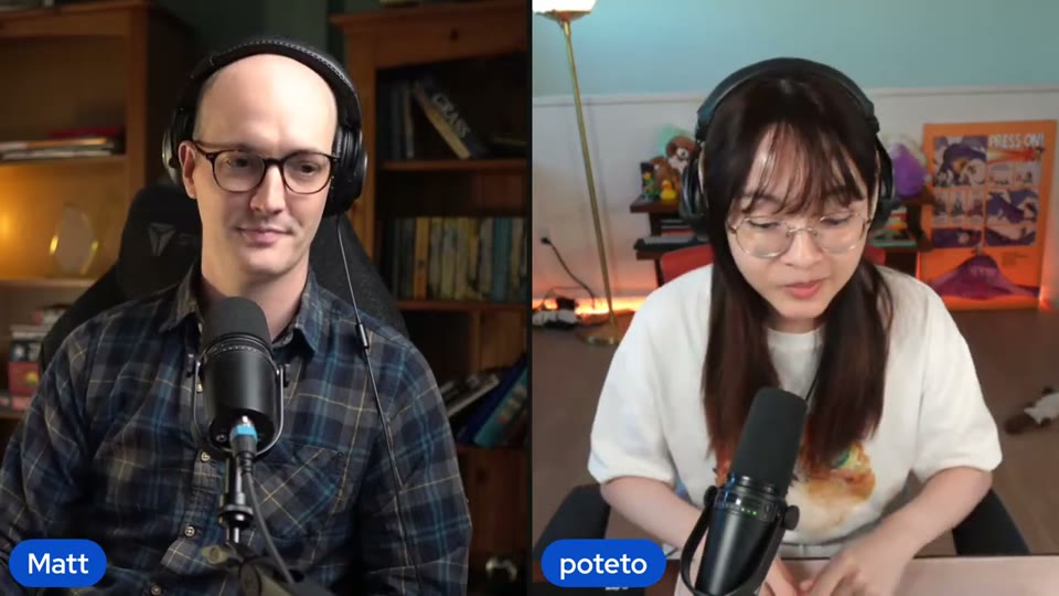 Frame from the conversation with Lauren Tan and Matt Pocock discussing the Michelin kitchen analogy